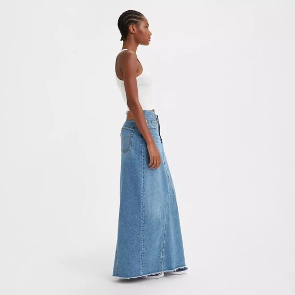 Levi's Women's Iconic Long Skirt- Denim Maxi Length Skirt- Size 25 - Picture 3 of 13
